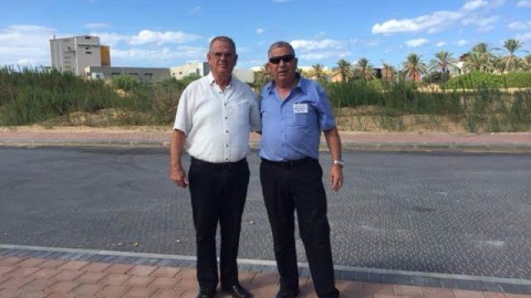 ראש המועצה רני אידן ומנהל פארק התעשיות לזי בן יעקב