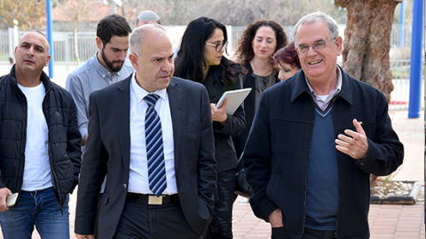ראש המועצה רני אידן ומנכ"ל משרד החינוך ושמואל אבואב 