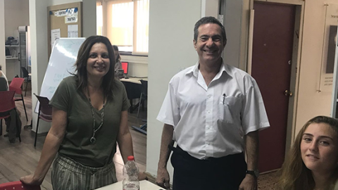	מנהלת אגף החינוך כרמית ברגמן-סמוראי ומנהל רופין, אריה ברנע