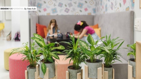 מרחב למידה חדש מחכה לתלמידי כיתות א בבית הספר שדות עיצוב- נטע כפרי