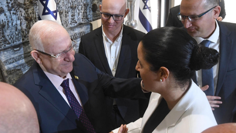 	הנשיר לוחץ יד לגלית